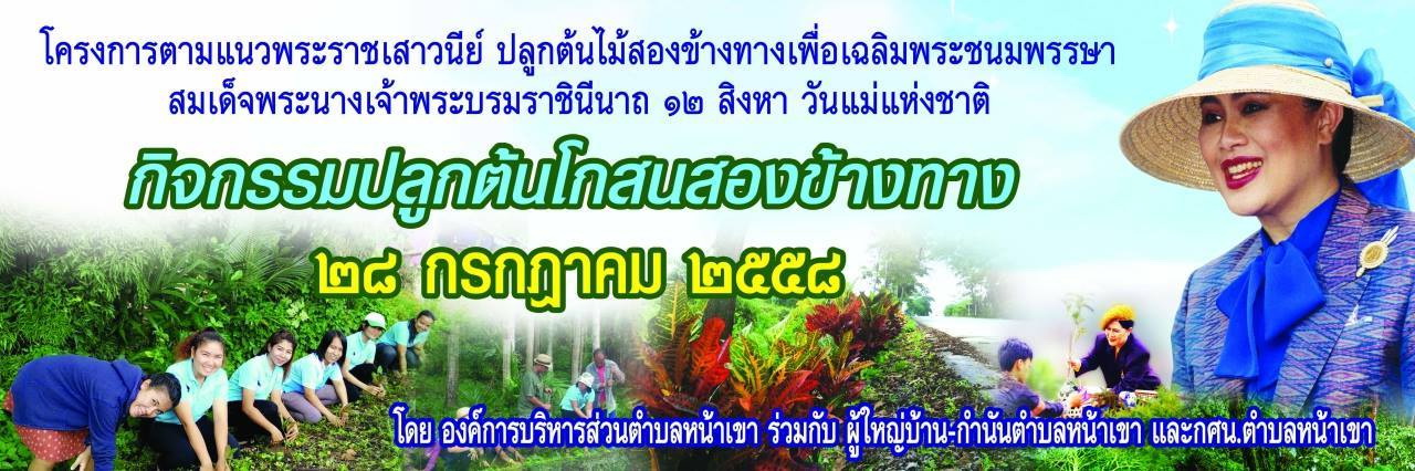 โครงการตามแนวพระราชเสาวนีย์ ปลูกต้นไม้สองข้างทางเพื่อเฉลิมพระชนมพรรษาสมเด็จพระบรมนมราชินีนาถ 12 สิงหา วันแม่แห่งชาติ